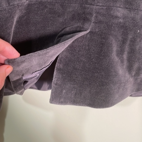 LOFT Velvet Blazer Grey size 4 - Picture 5 of 6